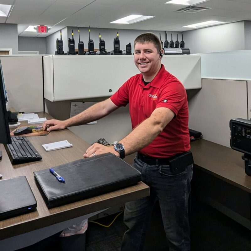 Justin Anderson at his cubical