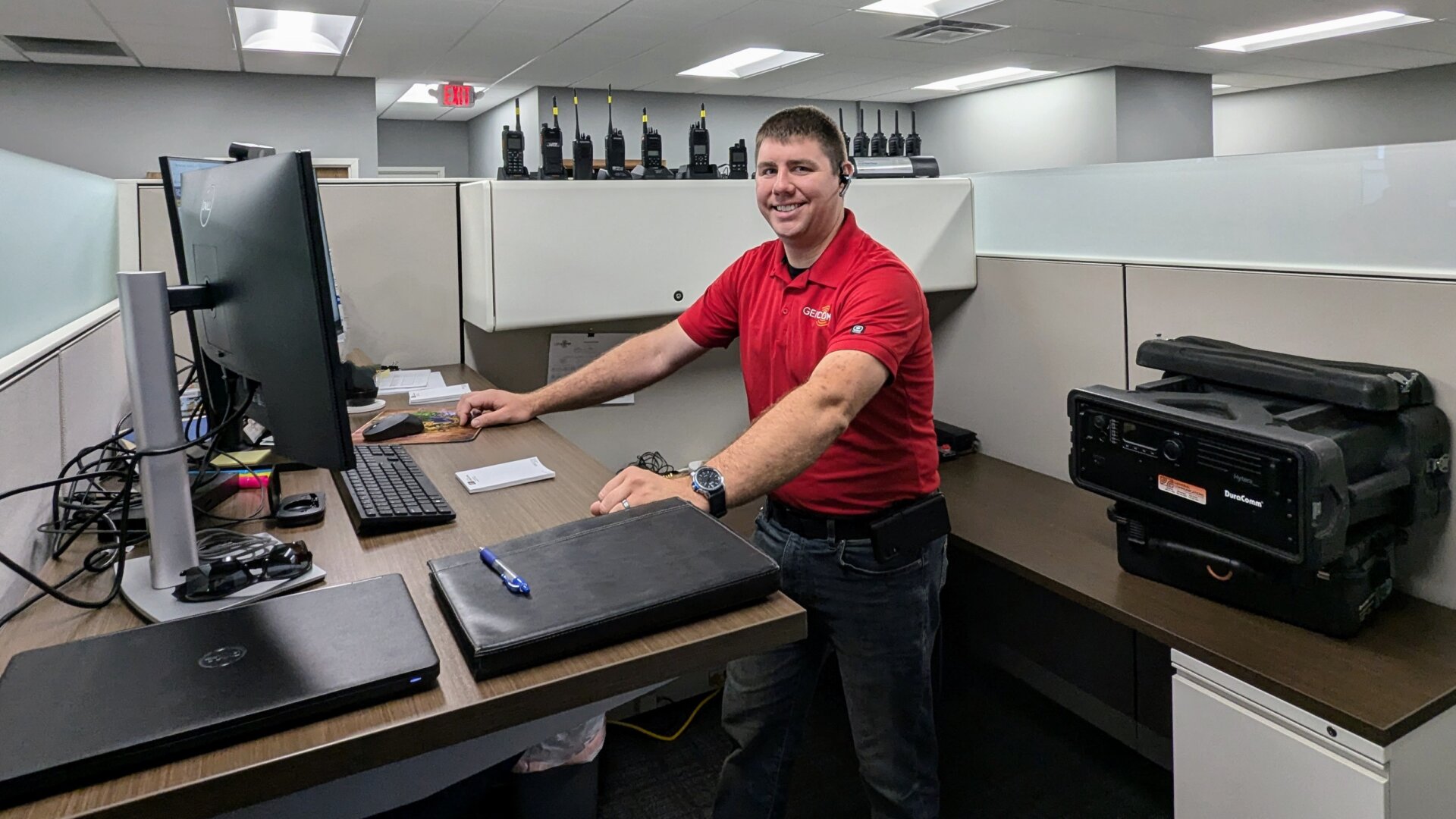 Justin Anderson at his cubical