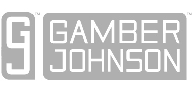 Light gray Gamber Johnson logo