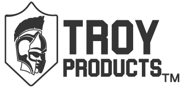 Dark gray Troy Products logo