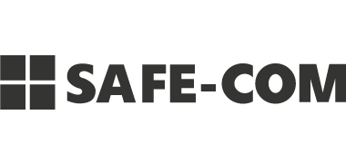 Dark gray Safe-Com logo