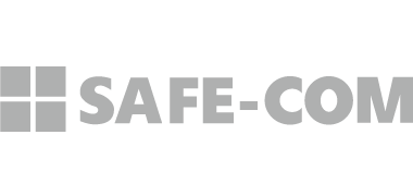 Light gray Safe-Com logo