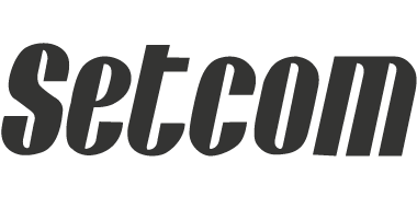 Dark gray Setcom logo