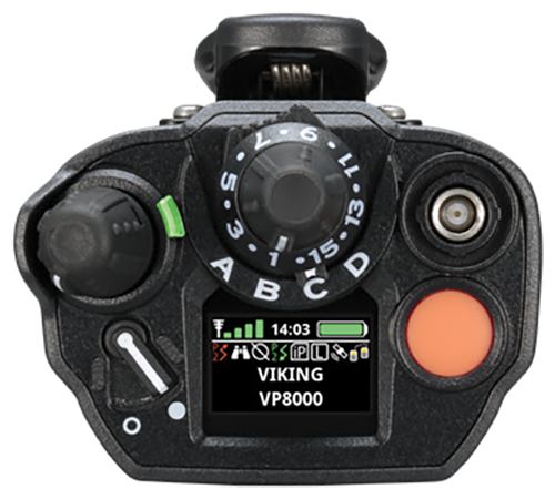 A picture of the VP8000 Radio Top