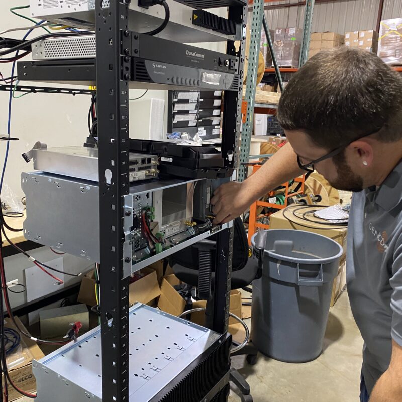 GenComm employee working on large radio system projects