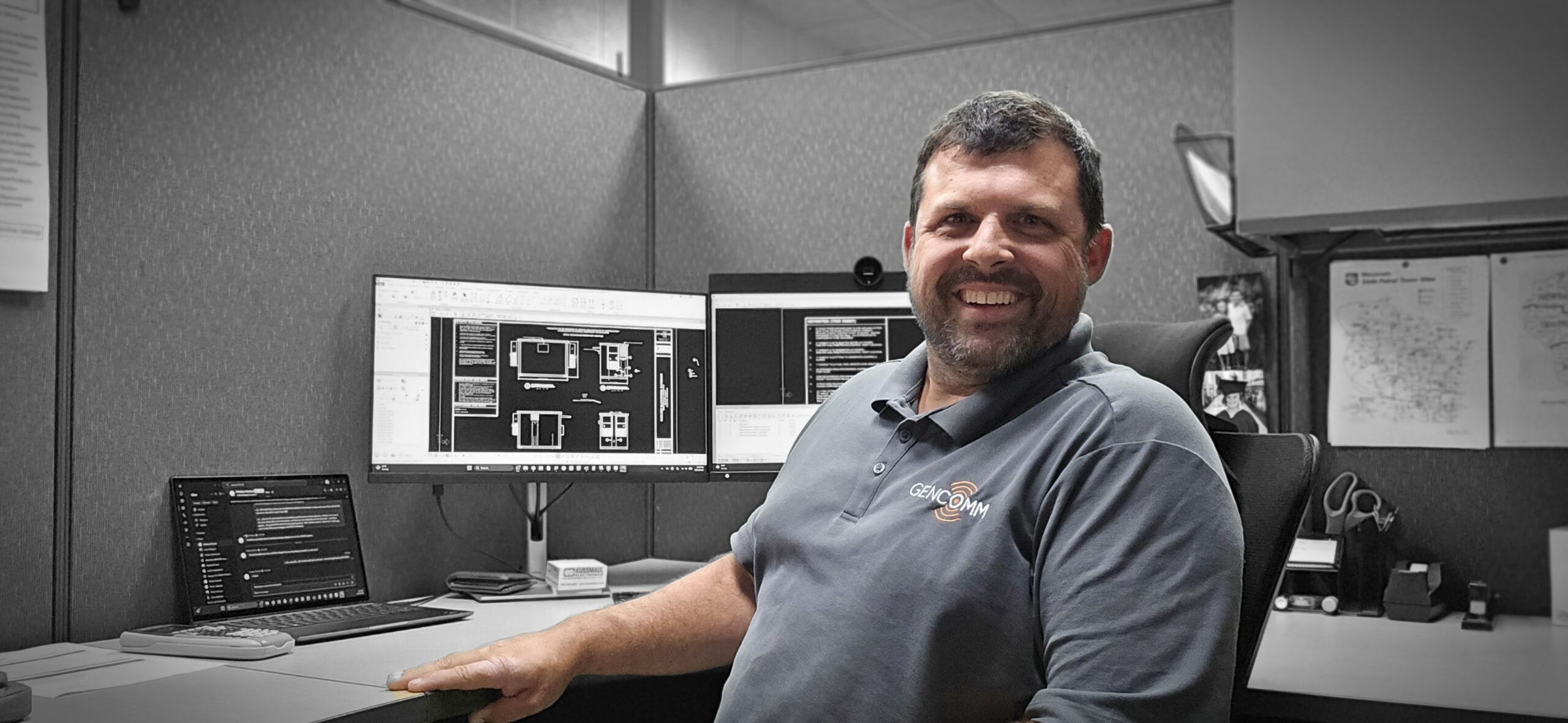 Adam Fischer at his desk